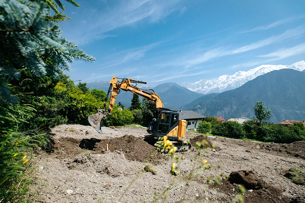 Photo d'un chantier de terrassement dans le Pays du Mont-Blanc - CONDOLO TP